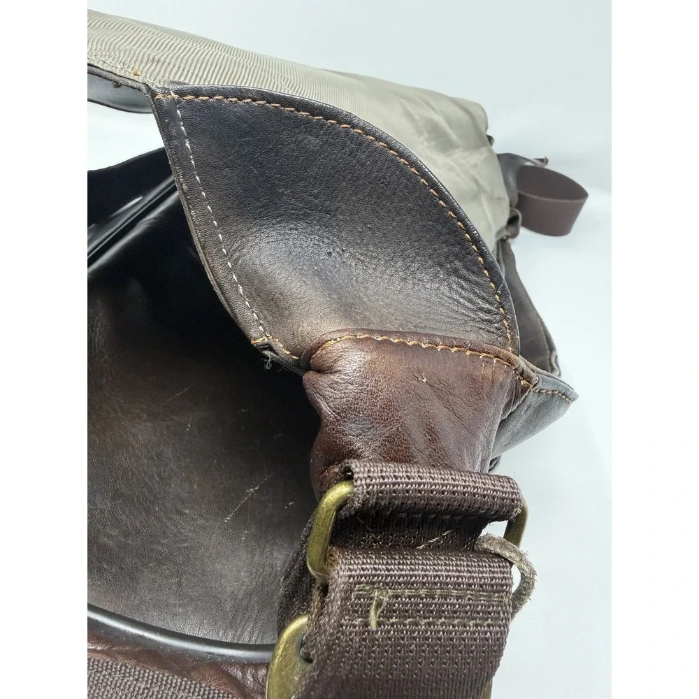 Vintage G.H. Bass Leather Messenger Bag Briefcase Laptop Satchel Brown